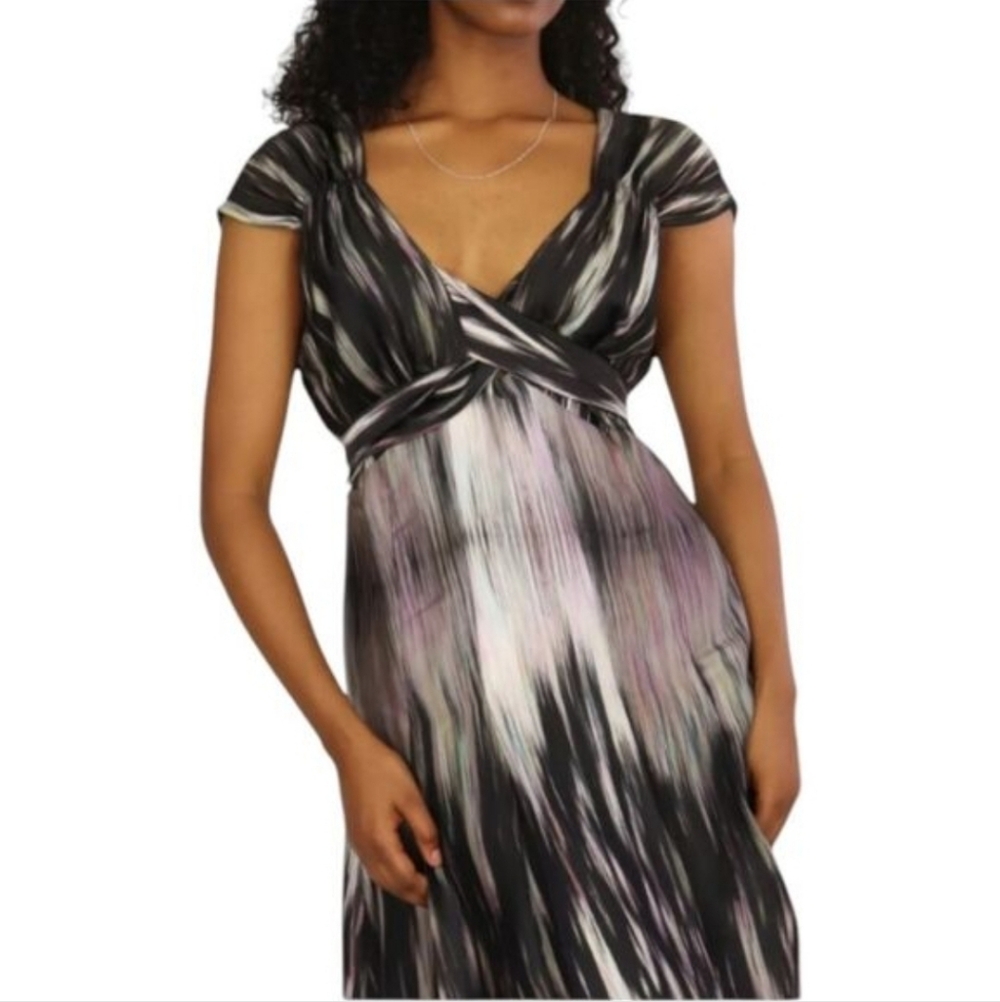 Ted Baker | Black and Purple Striped Dress